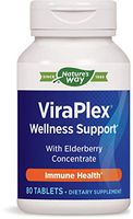 Nature's Way ViraPlex Wellness Support with Elderberry Concentrate Immune Health, 80 Tablets (Packaging May Vary)