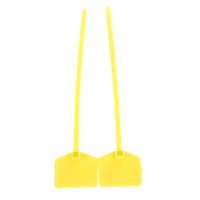 Pack of 100 Cable Labels Nylon Cable Ties Zip Ties Marker Ties Self-Locking Nylon Plastic Ties Cord Cable Management Wraps Power Making Label Mark Tags(Yellow)