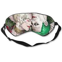 Clown Harley Quinn Sleeping Eye Mask for Women Man Kid Girls -Hypoallergenic,Best Light Blackout - Adjustable Night Blinder Blindfold - Great for Travel, Shift Work & Meditation