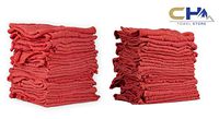 1000 New Red Shop Towel, (Size 12 x 14 Inches) Premium Quality, 100% Cotton - Reusable Cleaning Cloths, Industrial and Commercial Grade Shop Rag for Mechanic Work, Automotive, Bulk Bale Pack