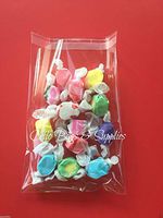 100 - Clear Cellophane Resealable Cello Small Treat Candy Bags Wedding Cookie