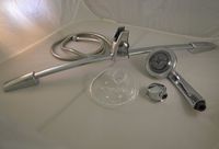 Sliding Bar shower bar grab bar with wand Polished Chrome finish