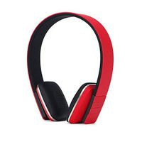 Sports Bluetooth Headset, Portable Adjustable Headphones Noise Canceling Stereo Sound Earphone with Mic for iPad iPhone X Samsung Galaxy S9 (Red) Boens
