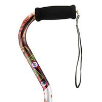 NOVA Designer Walking Cane with Offset Handle, Lightweight Adjustable Walking Stick with Carrying Strap, “Casino Days” Design
