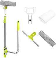 LXB Removable and Retractable U-Shaped Professional Window Cleaning Wiper Tool, Flexible and Retractable External Double-Sided Glass Squeegee Window Cleaning kit