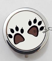 BlackKey Paw Pattern Of Animal 3-Compartment Decorative Pocket Gift Box Case Organizer for Pill, Color 1 -1353