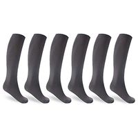 Unisex Compression Socks (Grey-6 Packs, Large - XLarge)