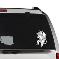 GottaLoveStickerz Texas Armadillo Animal Permanent Vinyl Decal Sticker for Laptop Tablet Helmet Windows Wall Decor Car Truck Motorcycle - Size (15 Inch / 38 cm Tall) - Color (Gloss Black)