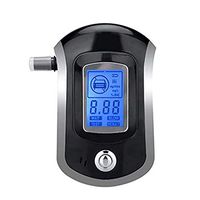 Breathalyzer Breath Alcohol Tester Professional Alcohol Detector LCD Digital Display with 5 Mouthpieces to Test Alcohol