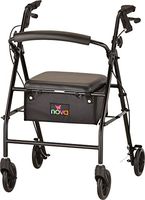 NOVA Vibe 6 Steel Rollator Walker, Black