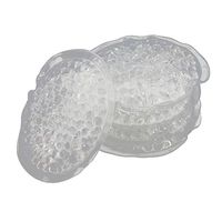dailymall 5pcs Round Reusable Gel Heat Cold Pack Mask for Stress Sprain - Clear