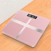 Studyset Digital Body Weight Bathroom Scale,26X26CM Mini USB Charging Smart Electronic ​Digital Household Weighing Scale Cross Rose Gold
