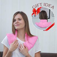 Heated Aromatherapy Neck & Shoulder Wrap Microwavable for Tension Relief Therapy and Reducing Muscle Pain with Light Scent, Hot & Cold Weighted Pad Filled in Lavender & Other Herbal Mixture (3.5lbs)