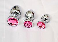 ABCmall Personal Massager, 3Pcs Metal Backyard Anal Plug for Men Women Adult  (Pink)