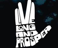Spock Live Long and Prosper - Vinyl 5" tall (Color: WHITE) decal laptop tablet skateboard car windows stickers