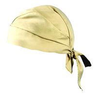 Occunomix TN5-INFR-KHK Flame Resistant Tie Hat Doo Rag, Cotton, Khaki