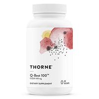 Thorne Research - Q-Best 100 - Patented Crystal-Free CoQ10 Supplement for Heart Health and Cellular Energy Production - 60 Gelcaps