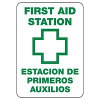 SN-14Hx10W-VAD-PLY-E/S-FIRST AID STATION14" H x 10" W Vinyl Not Laminated