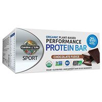 Garden of Life Organic Sport Protein Bar, Vegan, Chocolate Fudge, 12 Count