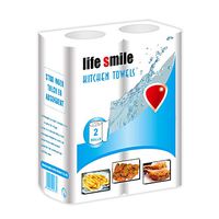 papasgix 2 Rolls Double Layer Paper Towels Kitchen Paper Towels