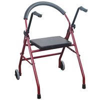 Walkers SXD Folding Wheeled, Steel Tube Upright Walking Frame with Seat, Walking Aids for Rehabilitation and Assisted Walking