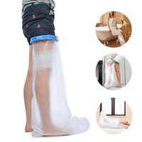YxnGu Waterproof Leg Cast Cover for Shower - Adult Reusable Shower Bandage for Protection to Broken Leg, Knee, Foot,Ankle Wound & Burns