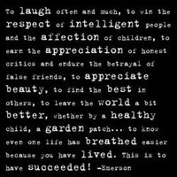 To laugh often - Emerson Black and White Magnet