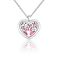 CoolJewelry Essential Oil Diffuser Pendant Tree of Life Aromatherapy Perfume Necklace Love Jewelry Locket, 6 Washable Refill Pads