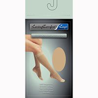 Loving Comfort Knee High Support Stockings Closed Toe, Firm, Beige, Medium - 1 pr