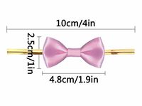 Pink Twist Tie Bows for Bakery Candy Lollipop Cello Bag (50 Pack)