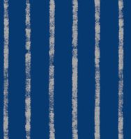 Bands of Silver & Navy Kraft Gift Wrap Roll 24" X 16'