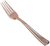 Amscan 430549.143 Premium Rose Gold Plastic Forks, Standard