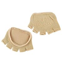 SUPVOX 1 Pair of Forefoot Pads Fabric Metatarsal Sleeve Sole Cushion Gel Pads Metatarsal Pads Protector Cushion Pads Five Toe Socks (Khaki)