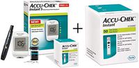 New Accu-Chek Instant S Blood Glucose Sugar Monitoring System Kit with 10 Strips Meter