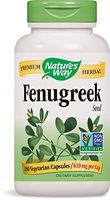 Natures Way Fenugreek Seed, 610 milligrams Per Cap, 180 Vegetarian Capsules. Pack of 12 bottles.