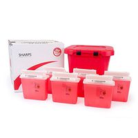 20-Gallon SHARPS Recovery System with SIX COVIDIEN 5-Quart SHARPS CONTAINERS - SHARPS-12061