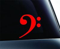 Bass Clef F Musical Note Symbol Decal Funny Car Truck Sticker Window (Red), Decal Sticker Vinyl Car Home Truck Window Laptop