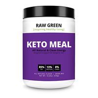 Raw Green Keto Meal Replacement with Coconut MCT Oil | Ketogenic Nutritional Shake | Low Carb High Fat (10 Servings)