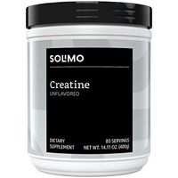 Amazon Brand - Solimo Creatine Monohydrate Powder, Unflavored, 5G per serving, 80 Servings