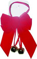 Holiday Trims 6803 Red Velvet Bow With 2 Bells Pack Of 24