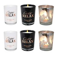 TQQFUN Scented Candle Gift Set - Jasmine, Rose Vanilla, Lemongrass, Lavender, Sandalwood, Aromatherapy Soy Jar Candles 2.8 oz Per Cup 20 Hours Burn Time for Home Use, Birthday, Christmas (6-Pack)