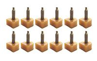 6Pairs U Shaped High Heel Non-Slip Tip Cap Shoe Repair Protectors Replacement Dowels Pads Cups High Heel Reduce Noise Set (Each 2Pairs for 8mm/9mm/10mm) Beige