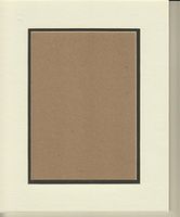 16x20 White and Black Double Picture Mat, Bevel Cut for 12x16 Picture or Photo