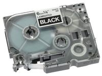 Brother 1/4 Inch x 26.2 Feet White on Black for P-Touch (TZ315)