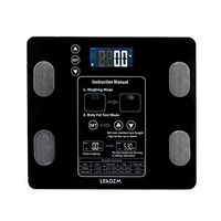 180kg/100g Digital Body Fat Scale Health Analyser Fat Muscle BMI Black