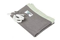 Shieldgreen-Earthing Therapy+EMF&RF Electric Field Shielding Blanket-Lite(One Layer,Charcoal Color,Sanitary Stainless Steel fabric25%,35x30inch) + Earthing Clip for Grounding