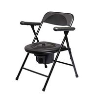 Medical Commode Bedside Chair,Heavy-Duty Steel Shower Seat,Homecare Toilet Seat Potty Chair for Adults,Easy Assembly with Bucket