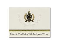 Signature Announcements Detroit Institute of Technology at Cody (Detroit, MI) Graduation Announcements, Presidential Basic Pack 25 with Gold & Black Metallic Foil seal