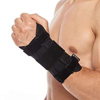 BraceUP Deluxe Wrist Stabilizer Support Brace with Aluminum Splint for Carpal Tunnel Arthritis (S/M, Left Hand)