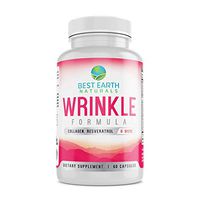 Wrinkle Formula Advanced Anti-Aging, Beauty Enhancing Antioxidant Supplement, w/Collagen, Glutathion, Resveratrol and More for Smooth Skin - 60 Caps